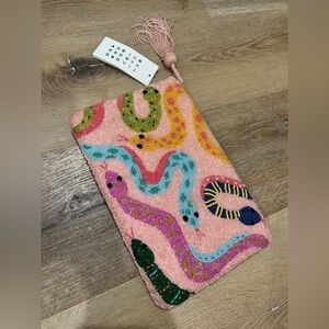 New with Tags Tiana NY snake beaded clutch